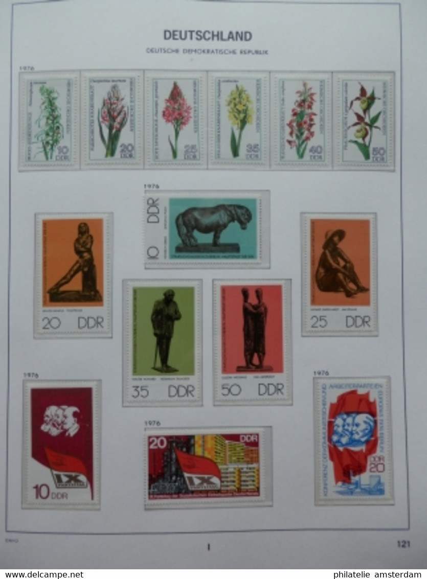 START 1 EURO! East Germany 1975-1982: Nearly Complete MNH Collection In Davo Luxe Album With Slipcase. - Collections (with Albums)