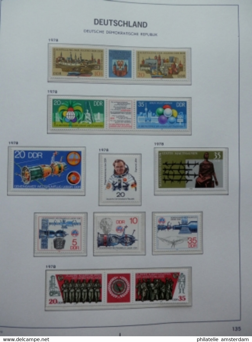 START 1 EURO! East Germany 1975-1982: Nearly complete MNH collection in Davo Luxe album with slipcase.