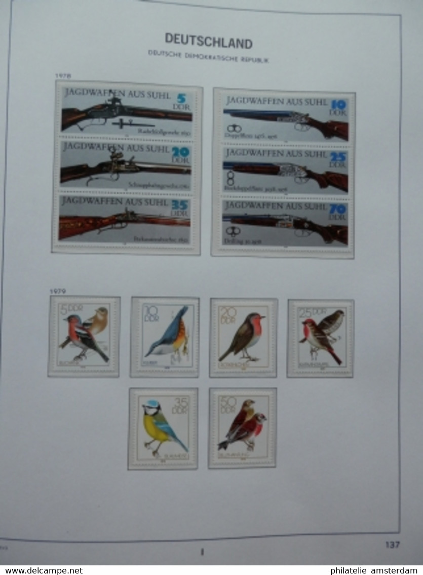 START 1 EURO! East Germany 1975-1982: Nearly complete MNH collection in Davo Luxe album with slipcase.