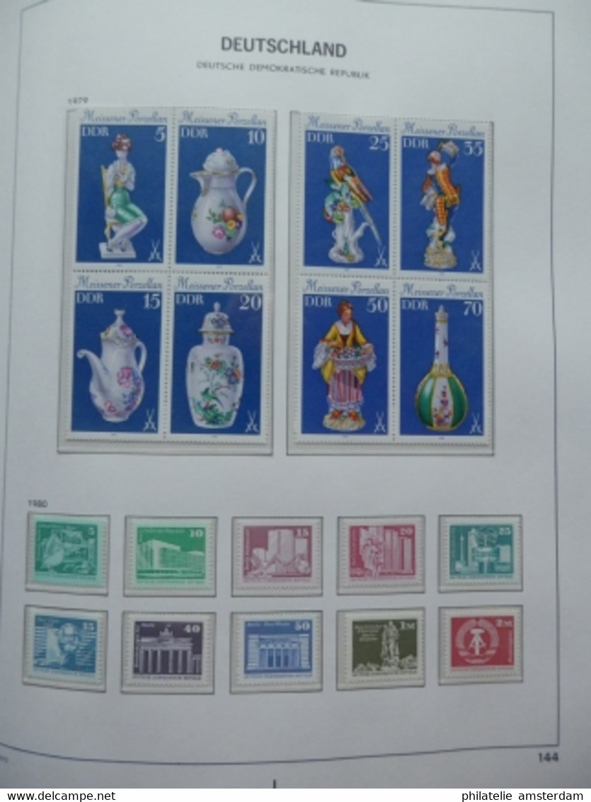 START 1 EURO! East Germany 1975-1982: Nearly Complete MNH Collection In Davo Luxe Album With Slipcase. - Collections (with Albums)