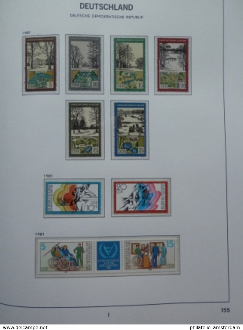 START 1 EURO! East Germany 1975-1982: Nearly complete MNH collection in Davo Luxe album with slipcase.