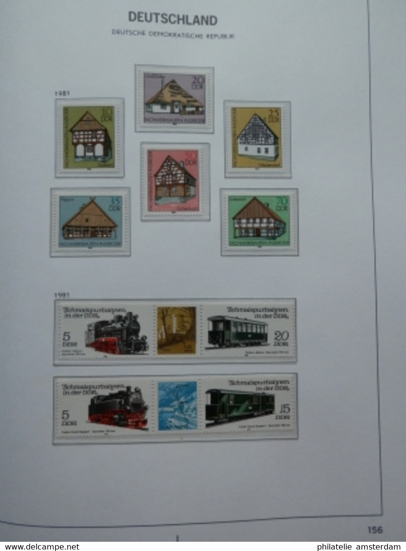 START 1 EURO! East Germany 1975-1982: Nearly complete MNH collection in Davo Luxe album with slipcase.