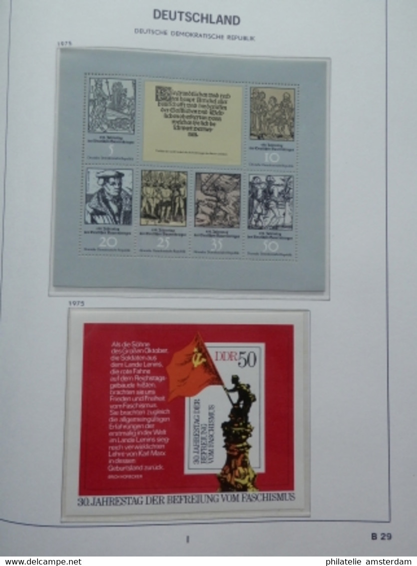 START 1 EURO! East Germany 1975-1982: Nearly complete MNH collection in Davo Luxe album with slipcase.