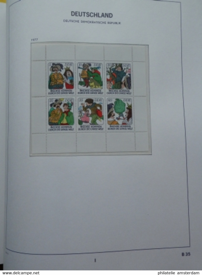 START 1 EURO! East Germany 1975-1982: Nearly complete MNH collection in Davo Luxe album with slipcase.