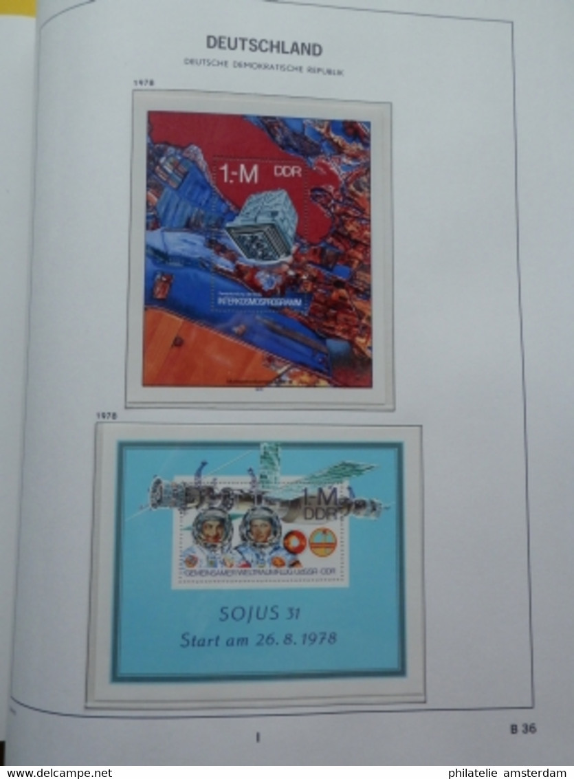 START 1 EURO! East Germany 1975-1982: Nearly complete MNH collection in Davo Luxe album with slipcase.
