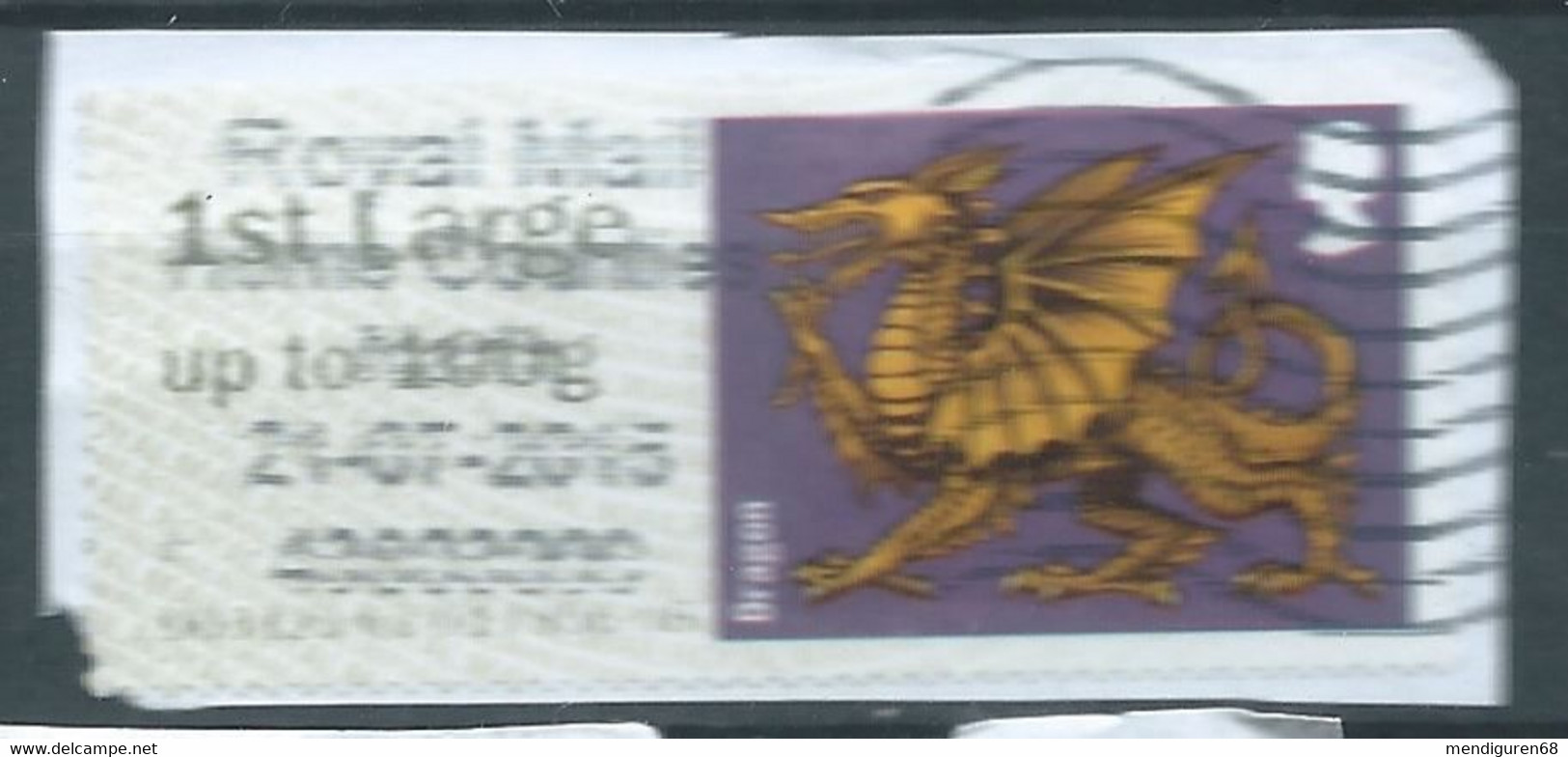 GROSBRITANNIEN GRANDE BRETAGNE GB 2015 POST&GO HERALDIC BEASTS: DRAGON 1ST LARGE Cup To 100g SG FS128 MI AT90  YT TD 89 - Post & Go Stamps