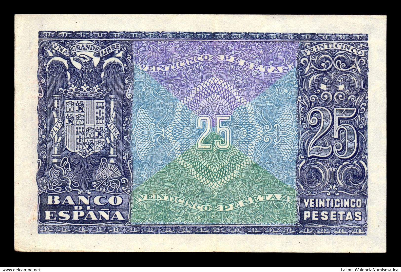 España 25 Pesetas Juan De Herrera 1940 Pick 116 Serie C MBC/EBC VF/XF - 25 Pesetas