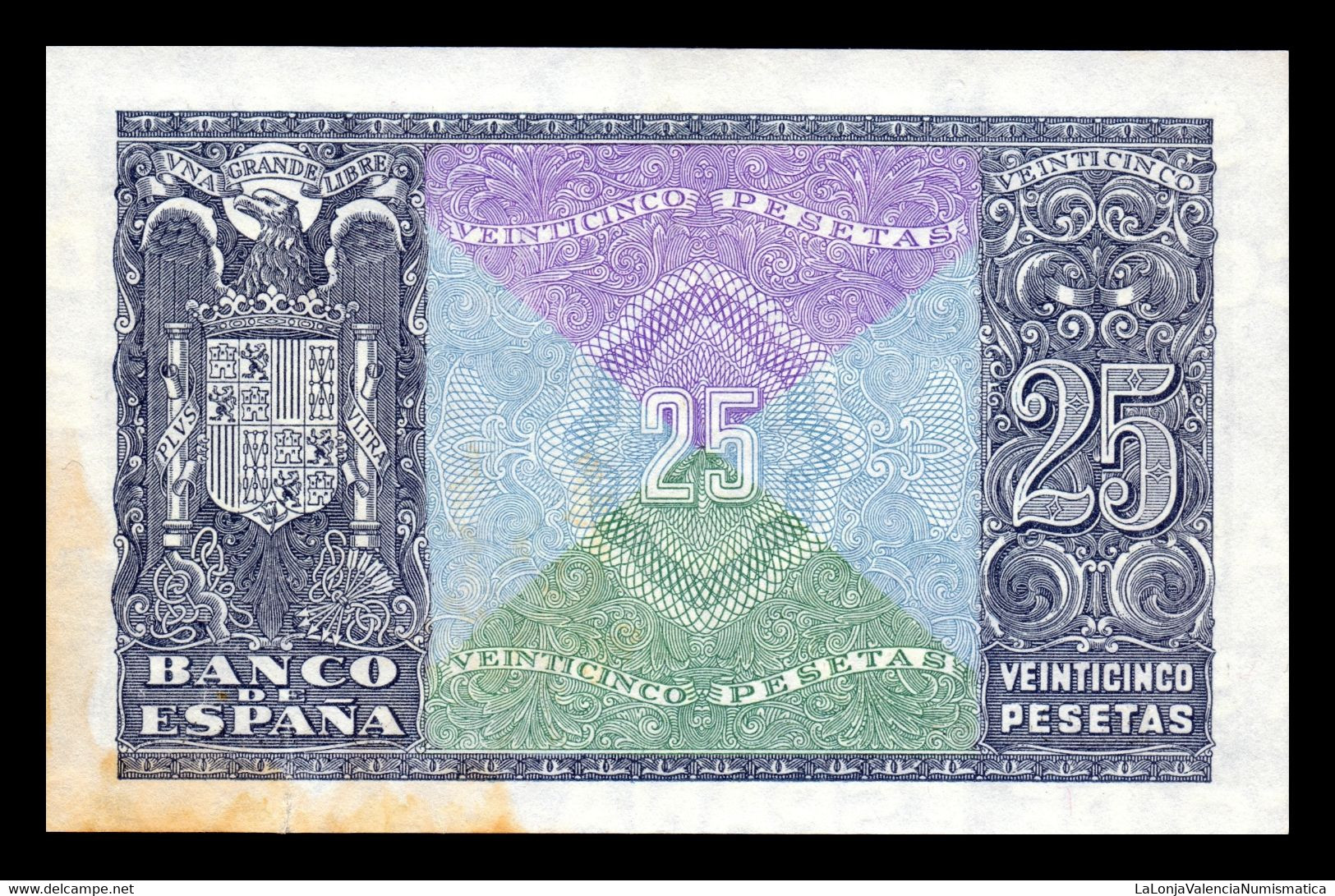 España 25 Pesetas Juan De Herrera 1940 Pick 116 Serie E MBC/EBC VF/XF - 25 Peseten