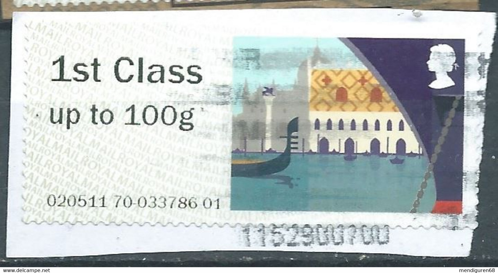 GROSBRITANNIEN GRANDE BRETAGNE GB 2015 POST&GO SEA TRAVEL:VENICE 1ST CLASS Up To 100g  PAPER SG FS136 MI AT98 YT D97 - Post & Go Stamps