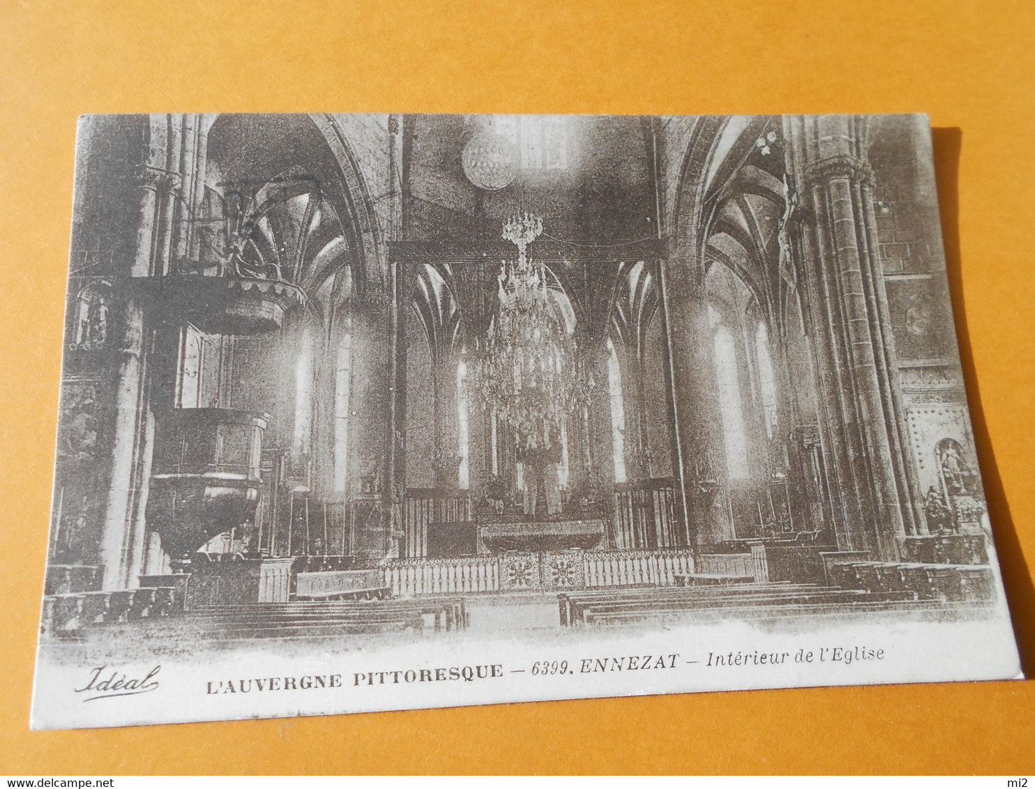 63 Ennezat Intérieur D église écrite 1929 TBE Beguin - Ennezat