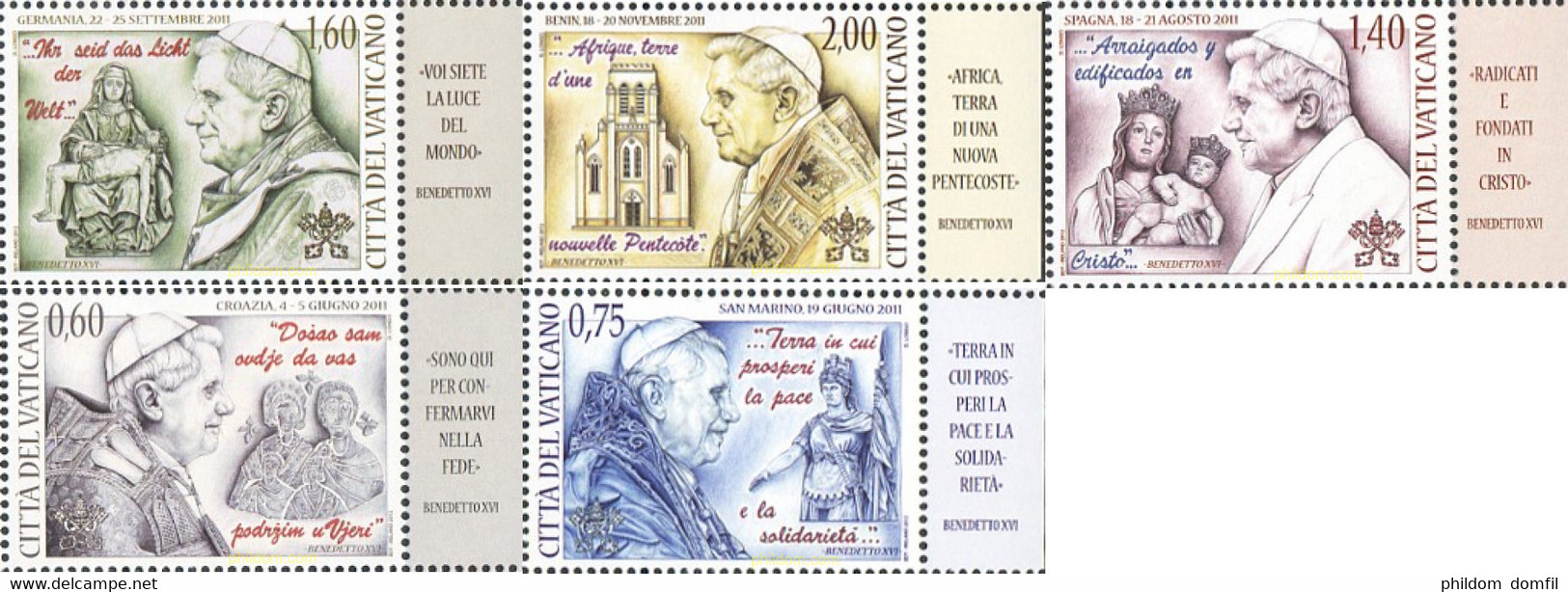 688609 MNH VATICANO 2012 VIAJES DEL PAPA EN 2012 - Used Stamps
