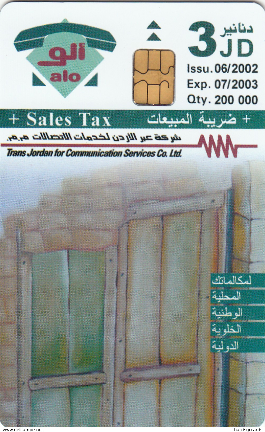 JORDAN - Doors,, Tirage 200000, 06/02, Sample No Chip And No CN - Jordania