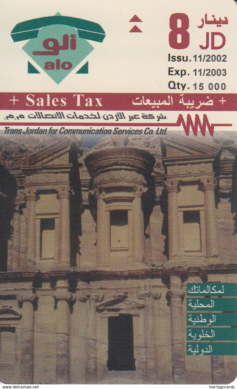 JORDAN - Petra, Tirage 15000, 11/02, Sample No Chip And No CN - Giordania