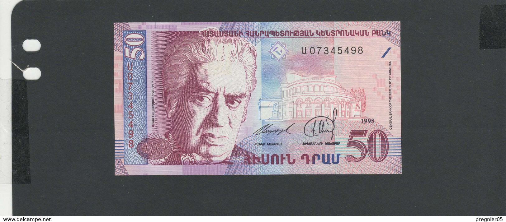 ARMENIE -  Billet 50 Dram 1998 NEUF/UNC Pick-41 - Armenia