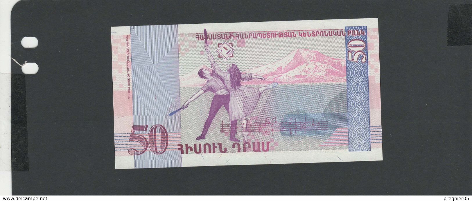 ARMENIE -  Billet 50 Dram 1998 NEUF/UNC Pick-41 - Arménie