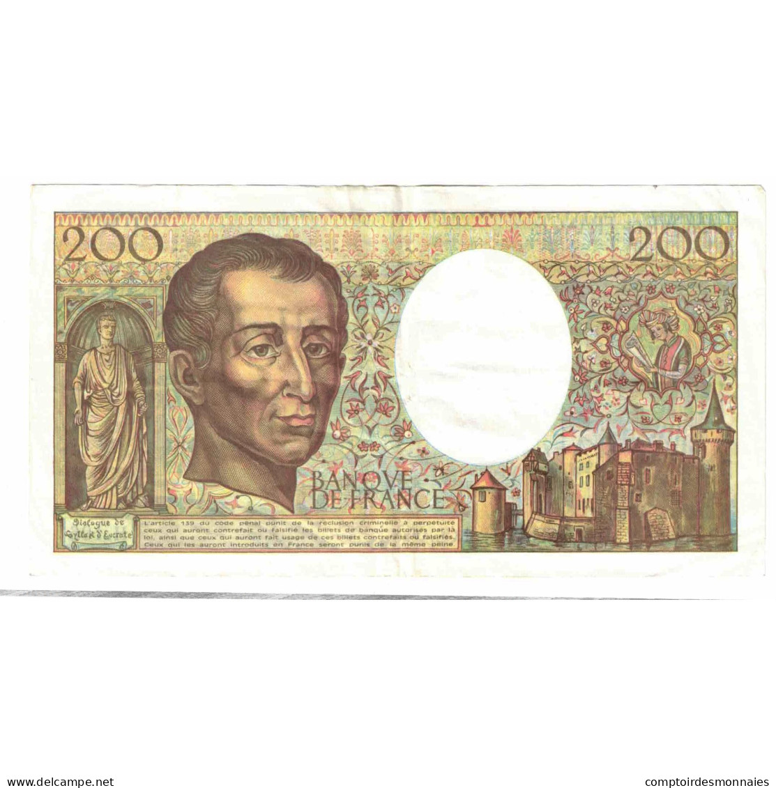 France, 200 Francs, Montesquieu, 1992, H.106, SUP, Fayette:70.12a, KM:155e - 200 F 1981-1994 ''Montesquieu''