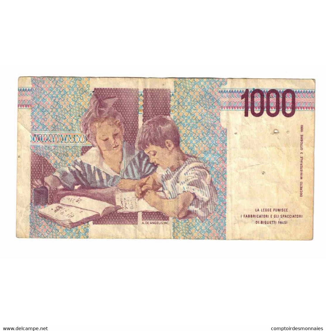 Billet, Italie, 1000 Lire, 1993, KM:114a, TB - 1000 Lire
