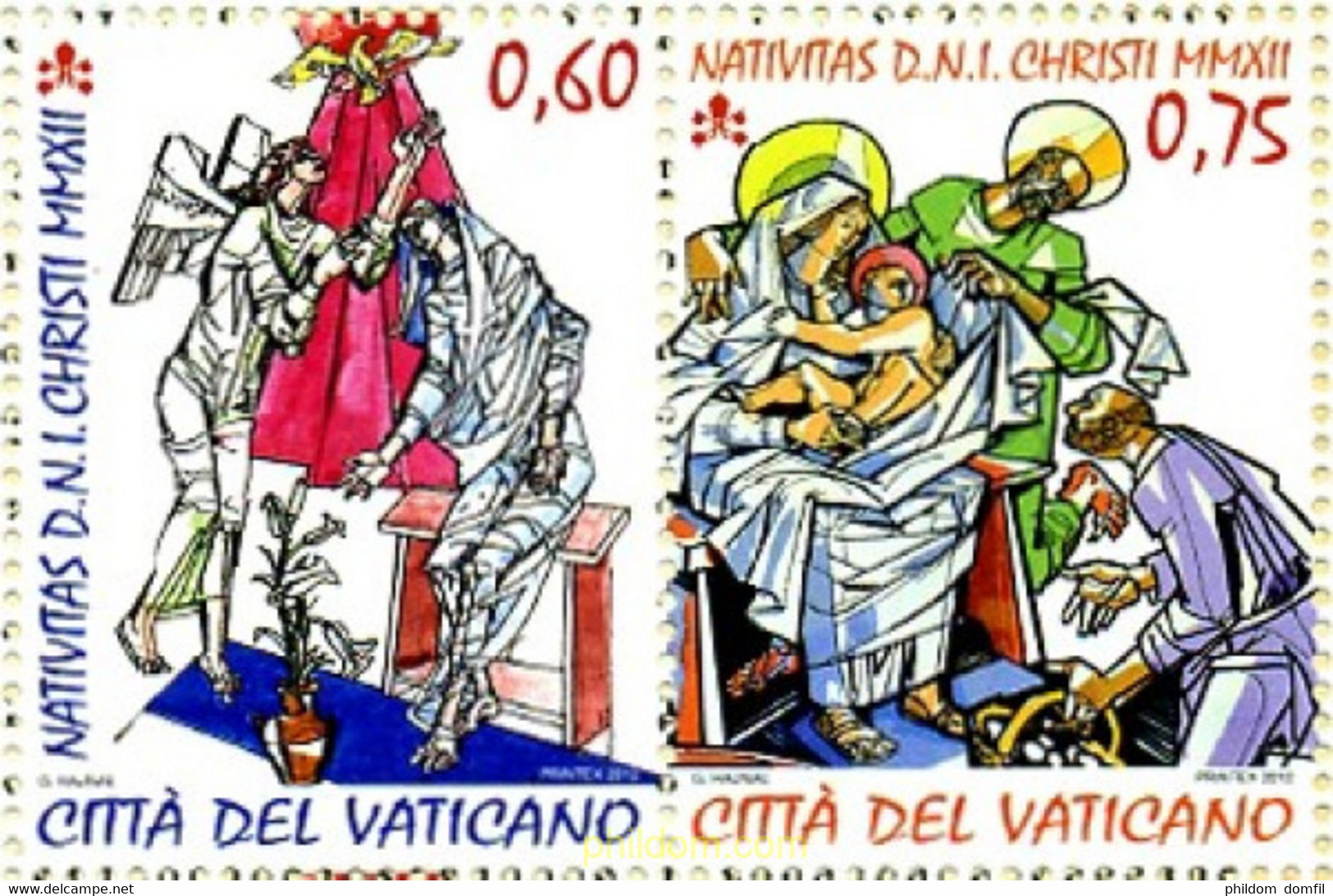 688607 MNH VATICANO 2012 NAVIDAD - Usados