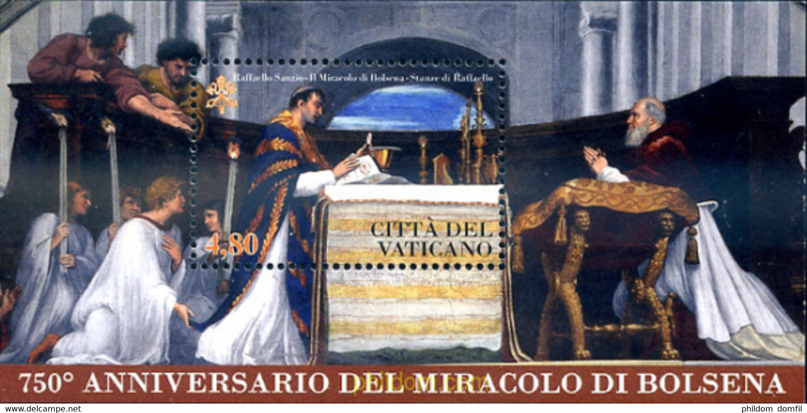 299254 MNH VATICANO 2013 750 ANIVERSARIO DEL MILAGRO DE BOLSENA - Usati