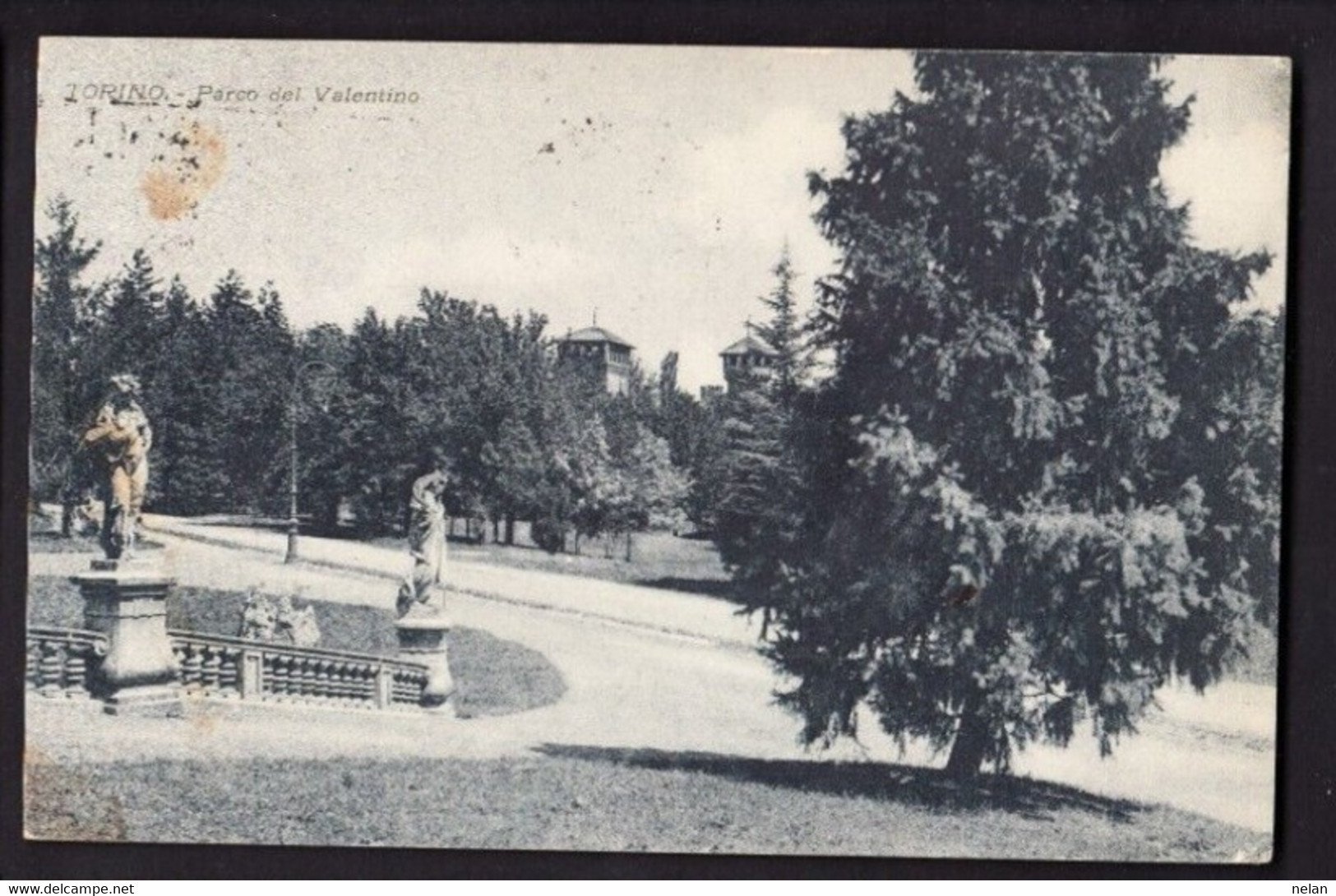 TORINO - PARCO DEL VALENTINO -  VIAGGIATA 1924 - F. P. - STORIA POSTALE - Parcs & Jardins