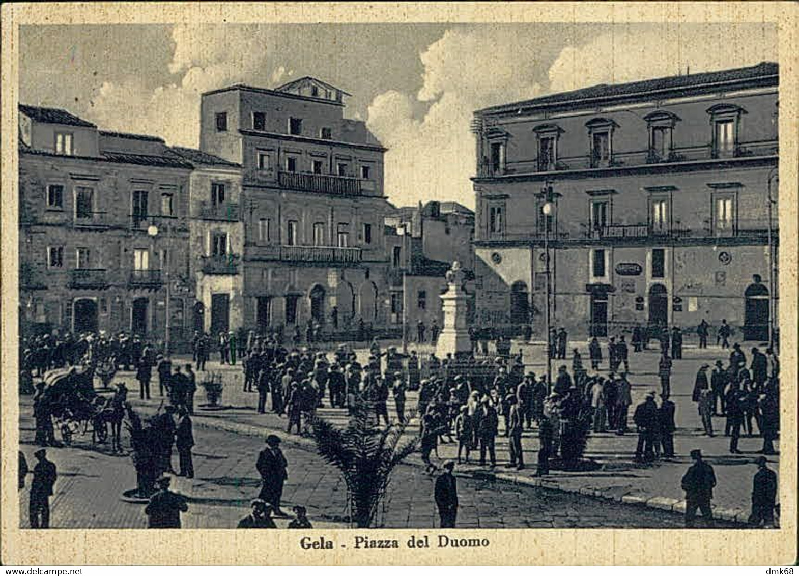 GELA ( CALTANISETTA ) PIAZZA DEL DUOMO - EDIZIONE VENTURA - SPEDITA 1941 (12829) - Gela