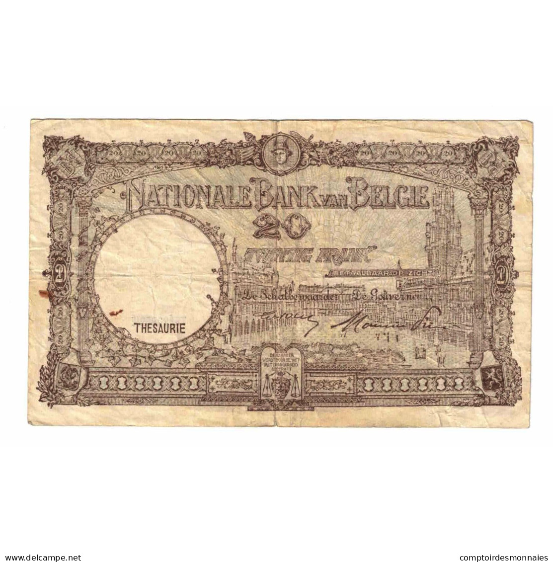 Billet, Belgique, 20 Francs, 1947, 1947-05-06, KM:111, TTB - 20 Francos