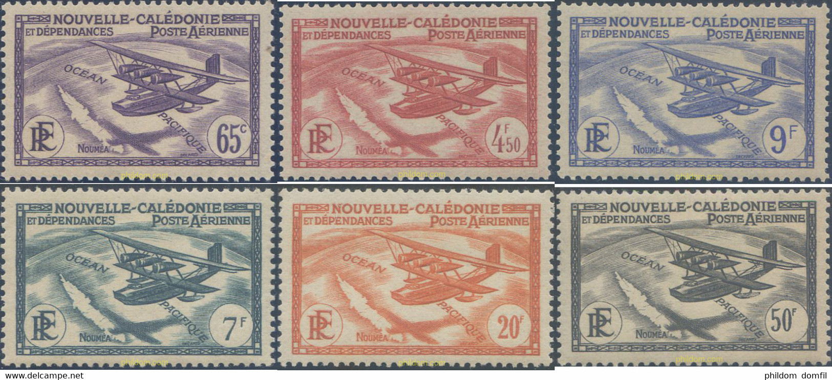 346273 MNH NUEVA CALEDONIA 1938 AVIONES - Oblitérés