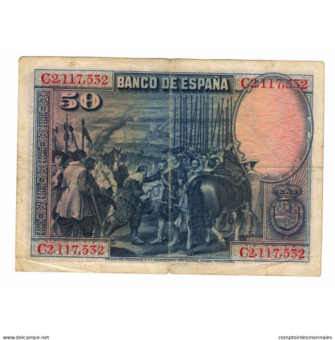 Billet, Espagne, 50 Pesetas, 1928, 1928-08-15, KM:75a, TB - 50 Pesetas