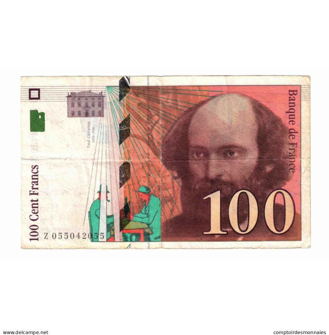 France, 100 Francs, Cézanne, 1998, Z.0550, TB, Fayette:74.2, KM:158a - 100 F 1997-1998 ''Cézanne''