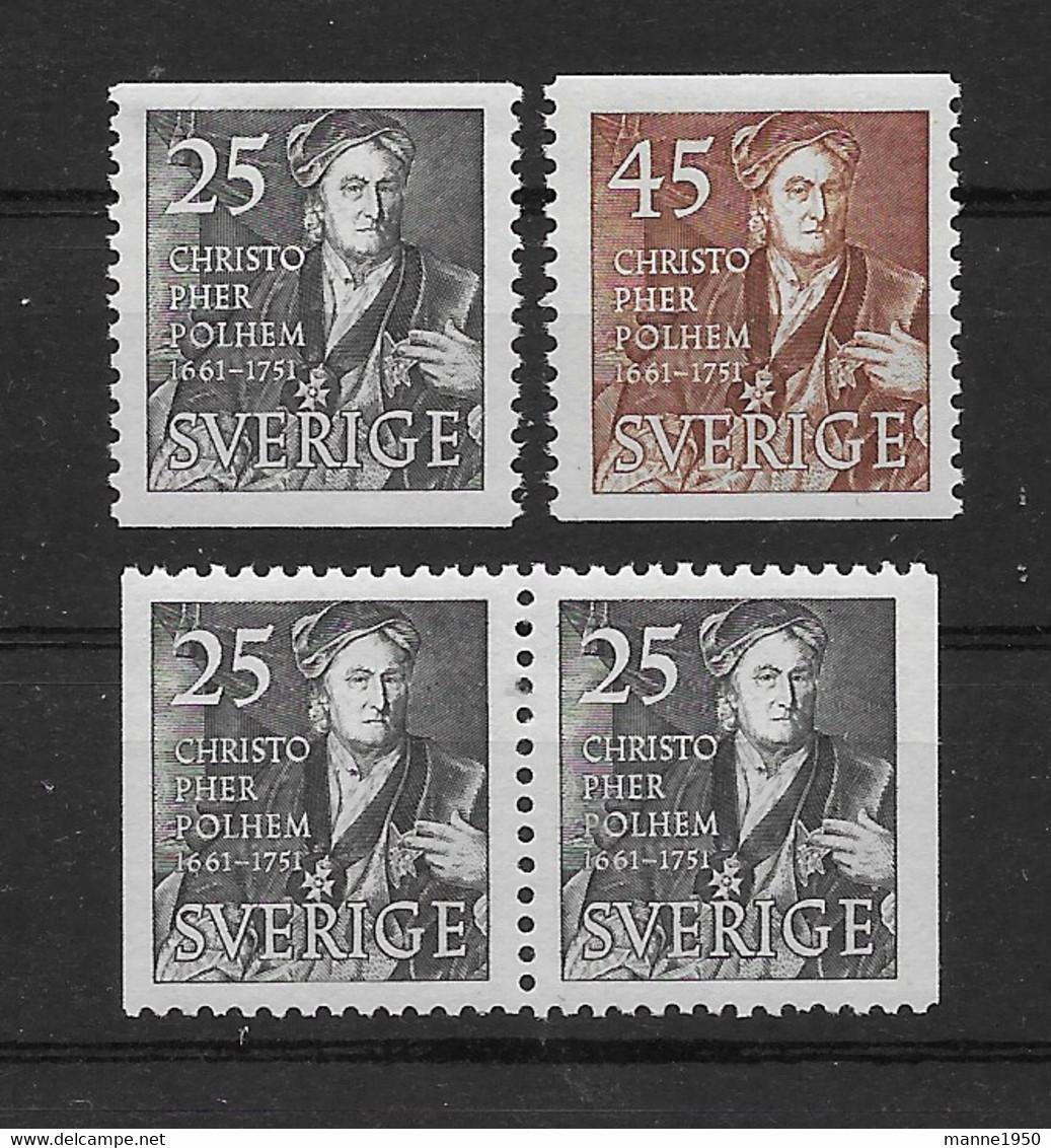Schweden 1951 Mi.Nr. 363/64 Kpl. Satz ** Postfrisch - Unused Stamps