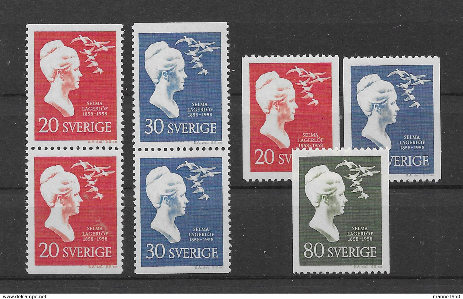 Schweden 1958 Nobelpreis Mi.Nr. 443/45 Kpl. Satz ** Postfrisch - Nuevos