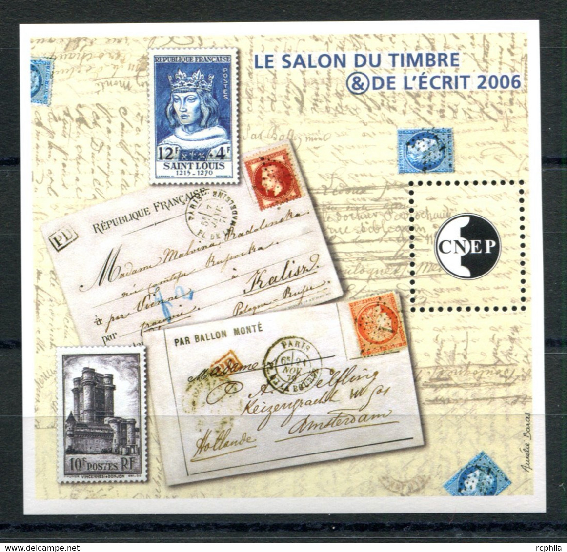 RC 24324 FRANCE COTE 14€ CNEP N° 46 - 2006 SALON DU TIMBRE ET DE L'ECRIT A PARIS BLOC NEUF ** MNH TB - CNEP