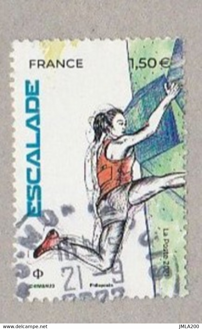 FRANCE 2021  Timbre Issu Du Bloc 5500 Sport Couleur Passion ESCALADE  Oblitéré Cachet Rond - Gebraucht