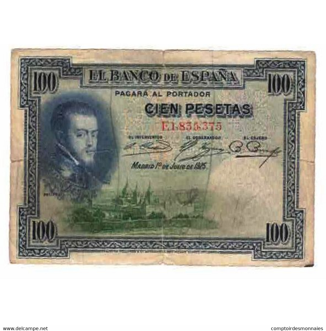 Billet, Espagne, 100 Pesetas, 1925, 1925-07-01, KM:69a, B - 100 Peseten