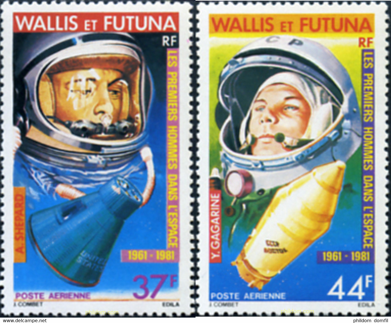 348764 MNH WALLIS Y FUTUNA 1981 20 ANIVERSARIO DEL PRIMER HOMBRE EN EL ESPACIO - Gebruikt