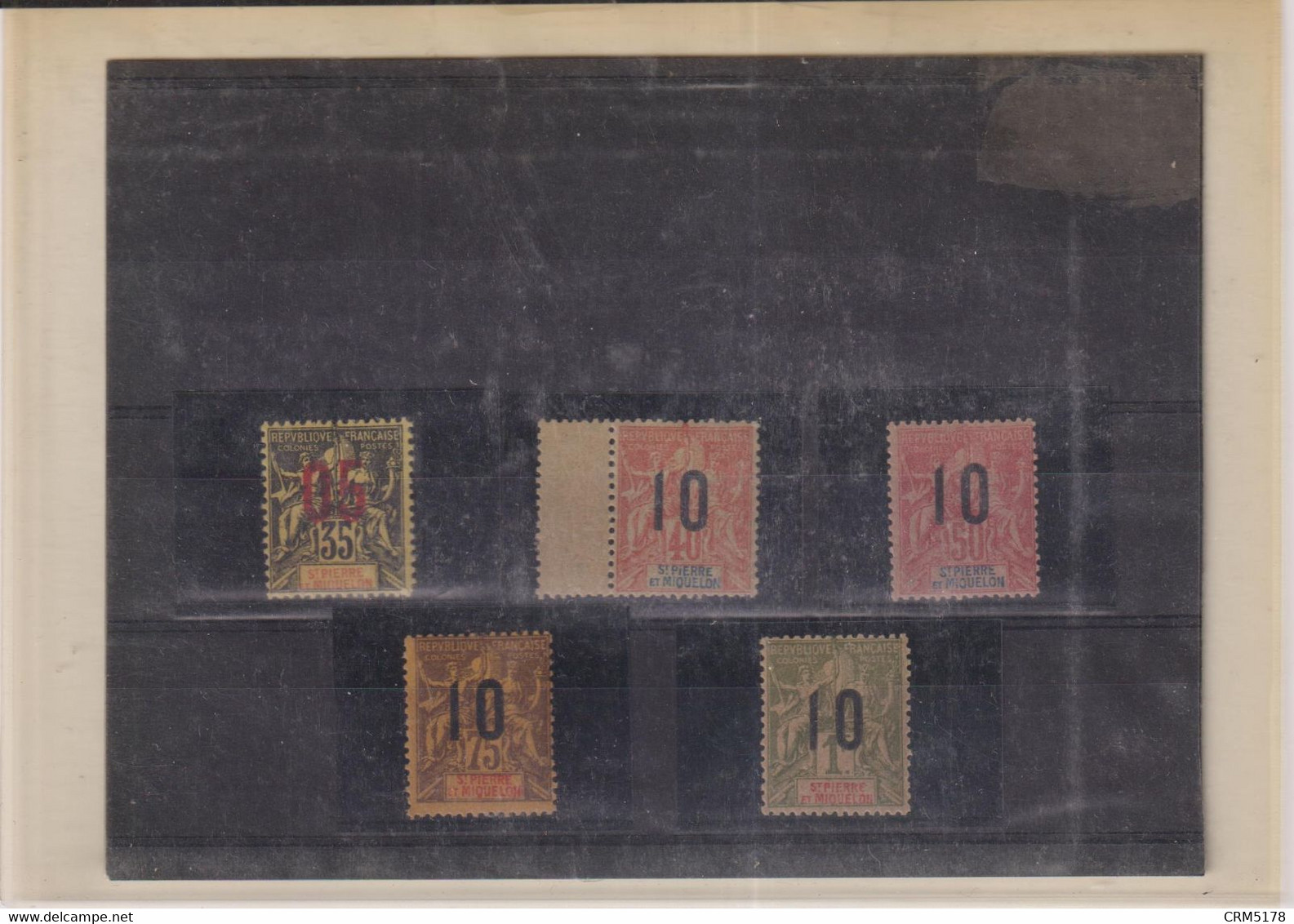 SAINT PIERRE ET MIQUELON-TP N° 100/104-X-1912-TTB - Used Stamps