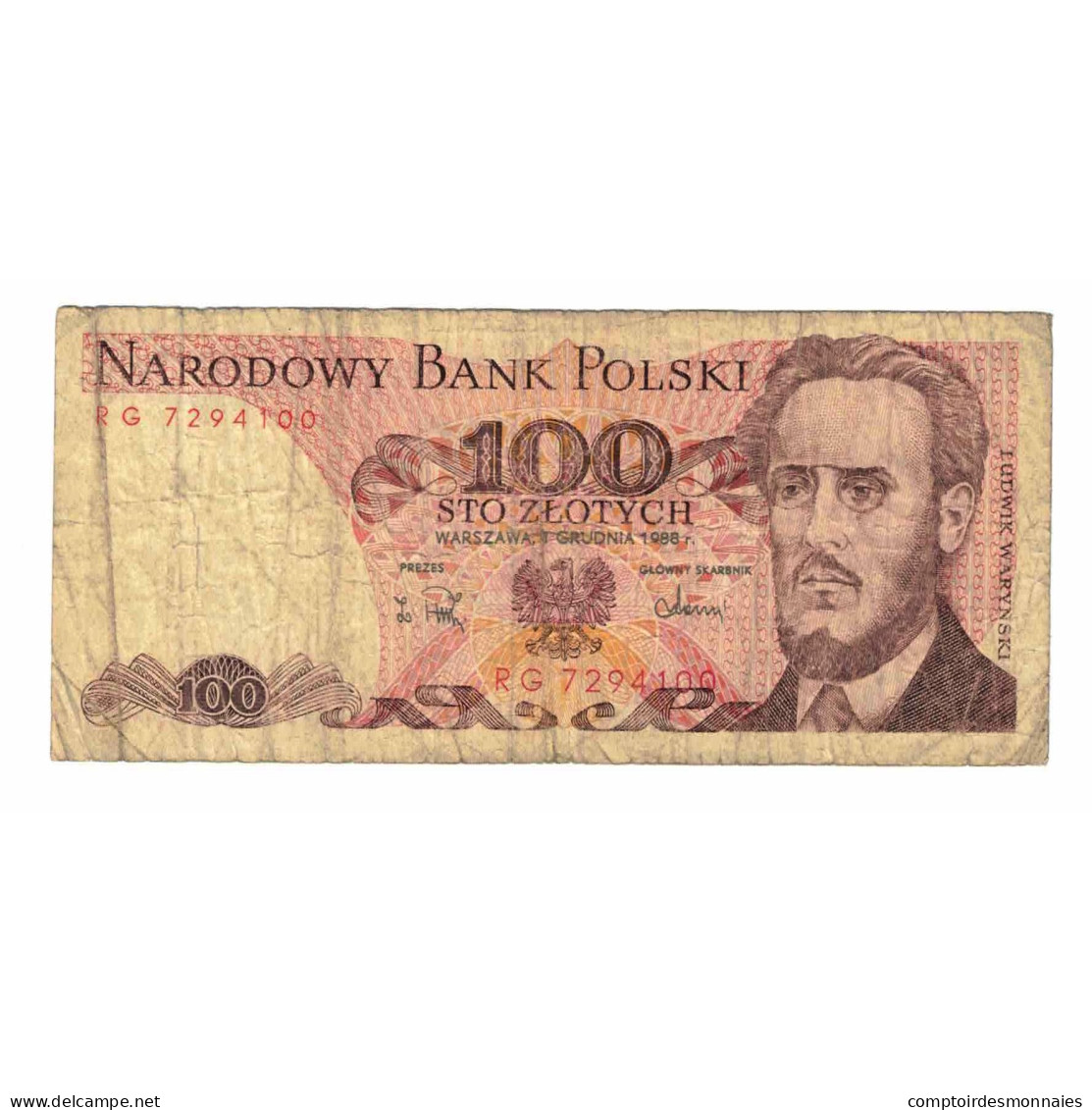 Billet, Pologne, 100 Zlotych, 1988, 1988-12-01, KM:143e, B - Pologne