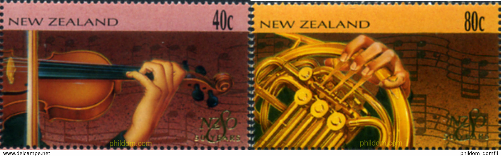 349422 MNH NUEVA ZELANDA 1996 50 ANIVERSARIO DE LA FILARMONICA - Variétés Et Curiosités