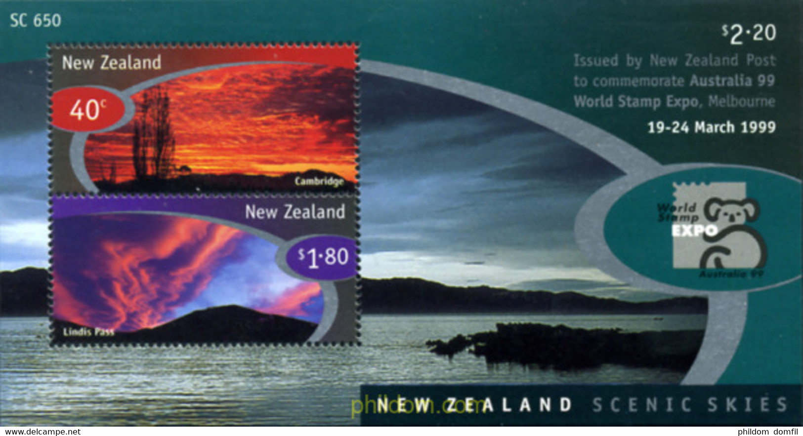 349438 MNH NUEVA ZELANDA 1998 BELLEZAS DEL CIELO DE NUEVA ZALANDA - Variétés Et Curiosités