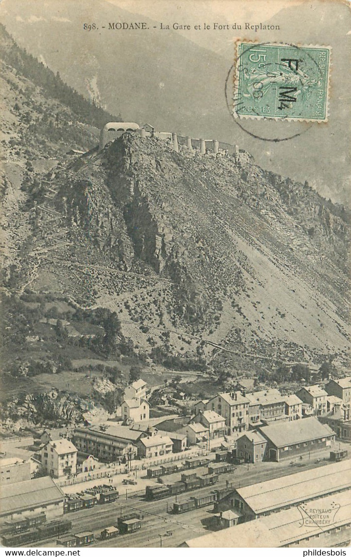 SAVOIE  MODANE  La Gare Et Le Fort Du Replaton - Modane