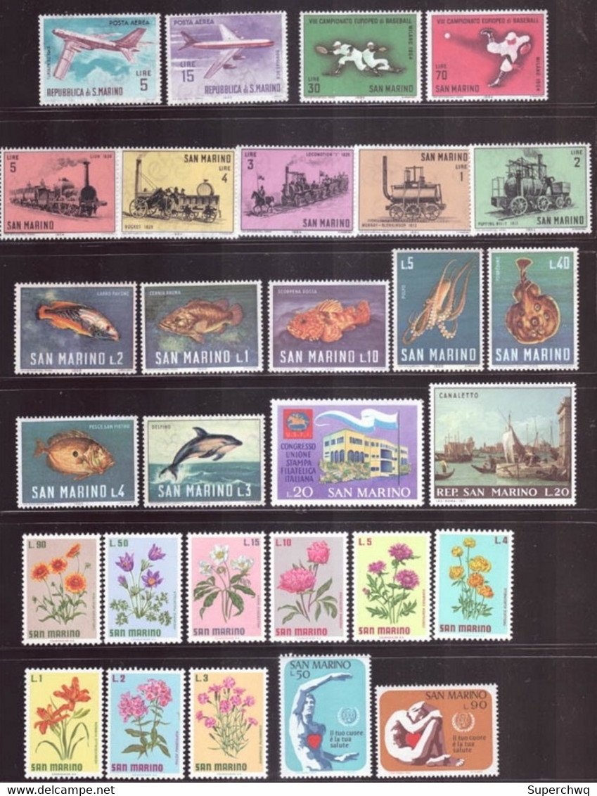 San Marino Stamp Collection Of 300 Different，MNH - Colecciones & Series