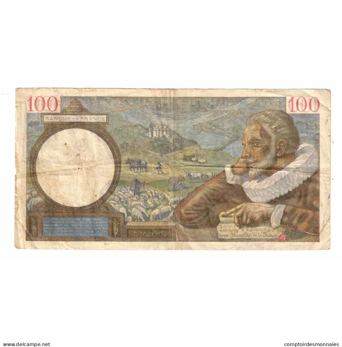 France, 100 Francs, Sully, 1941, Y.22197, TTB, Fayette:26.53, KM:94 - 100 F 1939-1942 ''Sully''