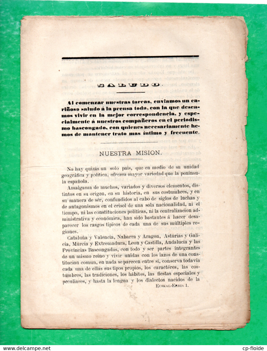 ESPAGNE . ESPAÑA . " SALUDO " - Réf. N°161P - - Altri & Non Classificati