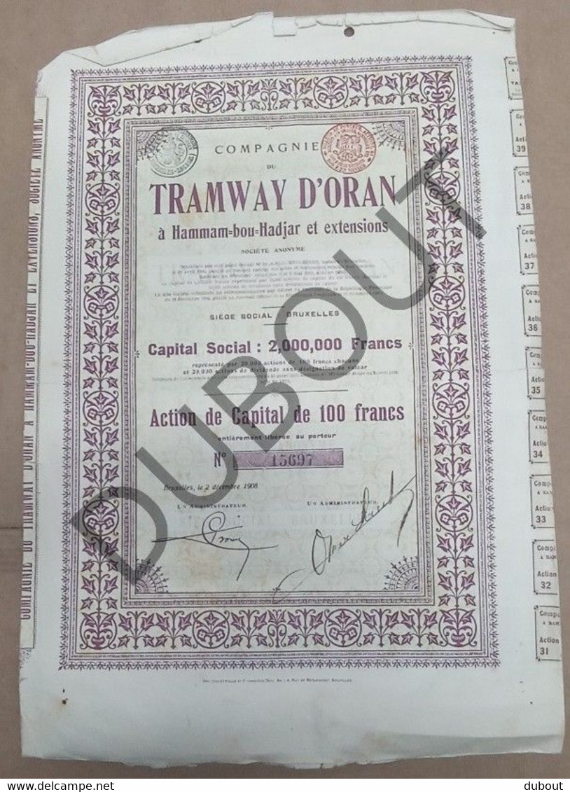 Compagnie Du Tramway D’ORAN - Aandelen - 1908 (V1917) - M - O