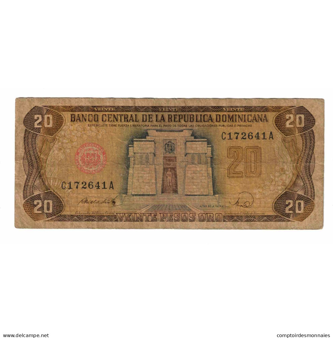 Billet, République Dominicaine, 20 Pesos Oro, 1990, 1990, KM:133, TB - Dominikanische Rep.