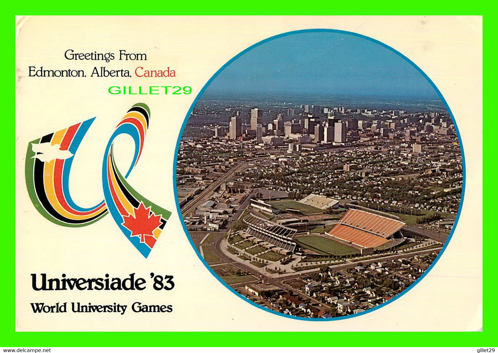 EDMONTON, ALBERTA - UNIVERSIADE 83 WORLD UNIVERSITY GAMES - TRAVEL IN 1983 - ALBERTA COLOR PROD. - - Edmonton