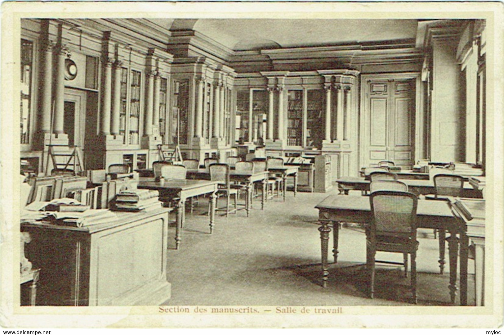 Bruxelles. Bibliothèque Royale De Belgique. Section Des Manuscrits. Salle De Travail. - Merbes-le-Château