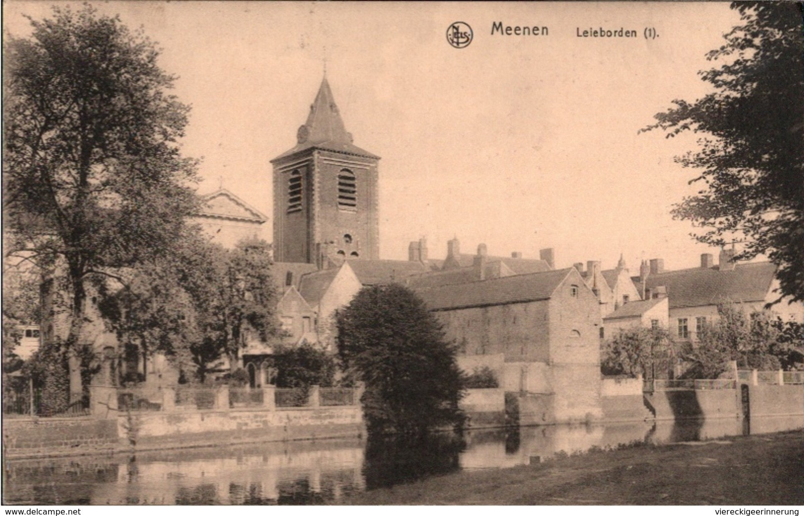 ! Cpa Edit. Nels, Meenen, Menin, Menen, Kirche, Westflandern, 1916, Feldpostkarte Nach Schwerin - Menen