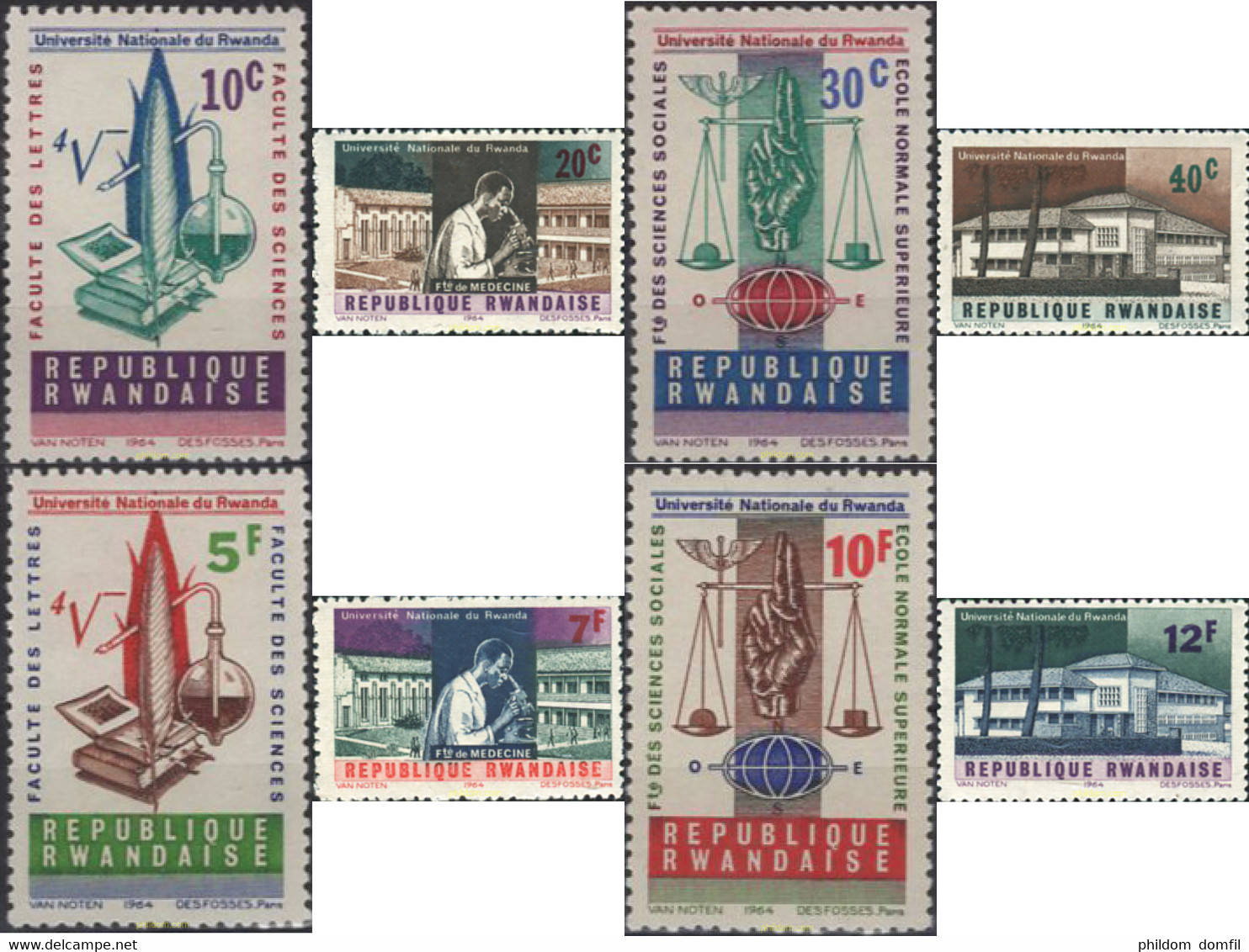 355377 MNH RUANDA 1965 UNIVERSIDAD NACIONAL DE RUANDA - 1962-1969