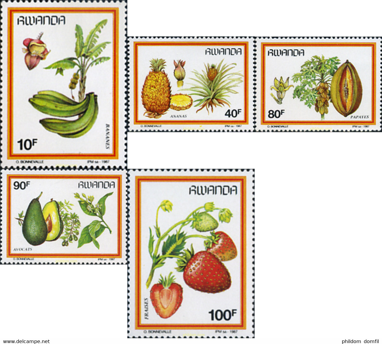 355496 MNH RUANDA 1987 FRUTOS - 1980-1989